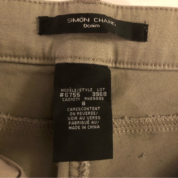 Simon Chang Beige Jeans NWOT - Picture 4 of 15